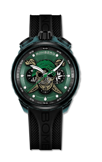 Review Bomberg Heritage Pirates PIRATE SKULL GREEN BS45CHPGR.073-2.12 replica watch